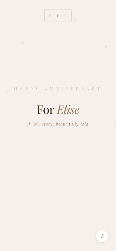 For Elise — From Daniel